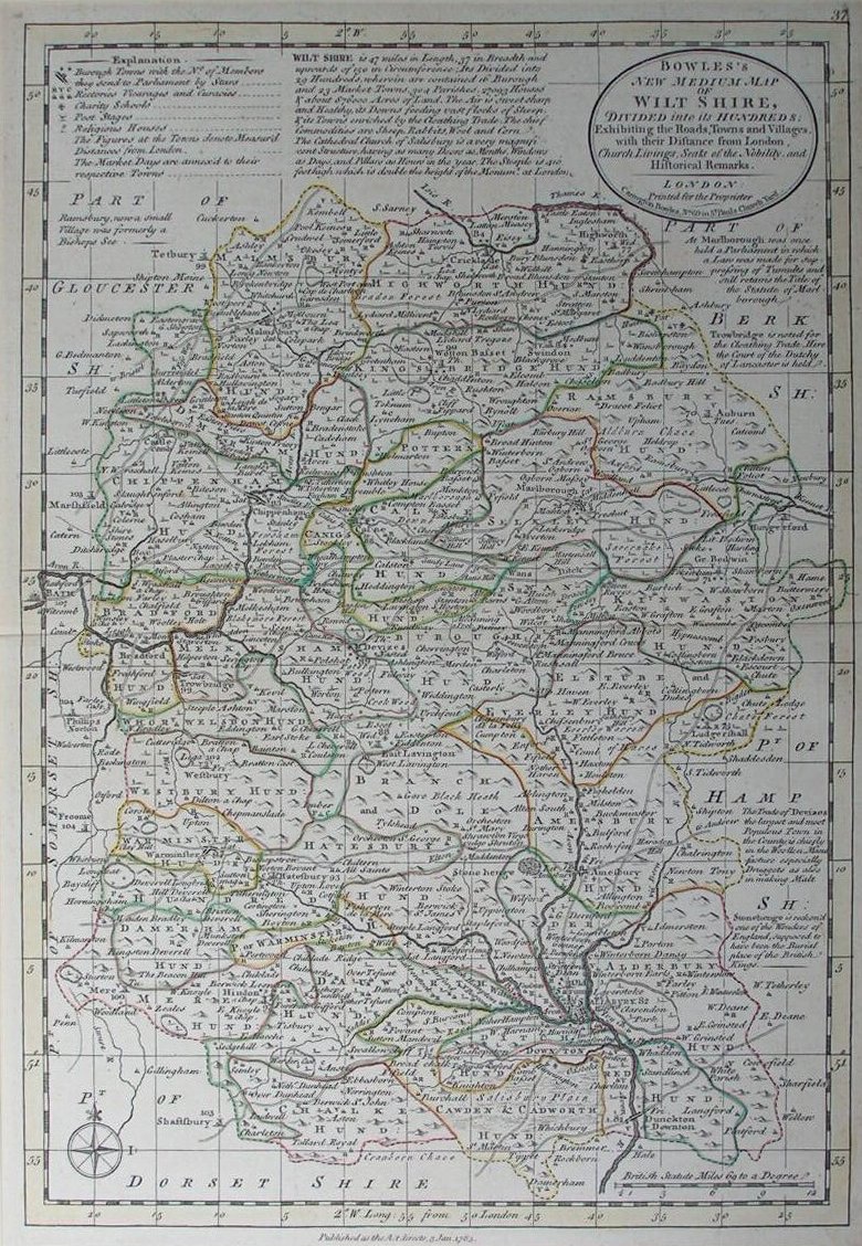 Map of Wiltshire - Bowen